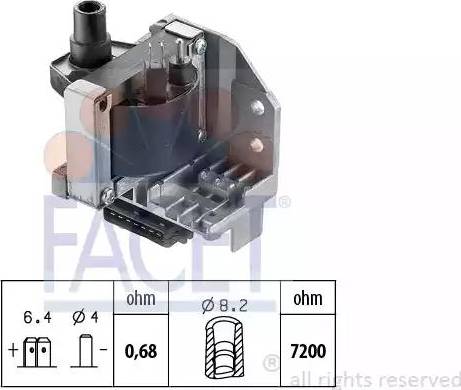 FACET 9.8107 - Ignition Coil autospares.lv