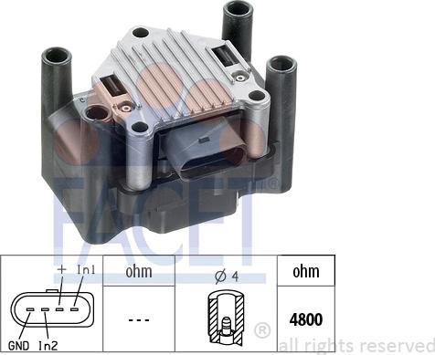 FACET 9.8120 - Ignition Coil autospares.lv