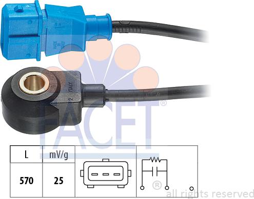 FACET 9.3054 - Knock Sensor autospares.lv