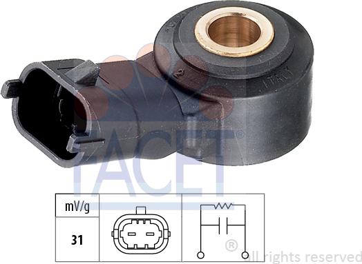 FACET 9.3006 - Knock Sensor autospares.lv