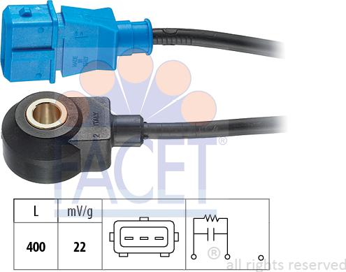 FACET 9.3029 - Knock Sensor autospares.lv