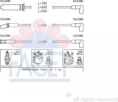 FACET 4.9942 - Ignition Cable Kit autospares.lv