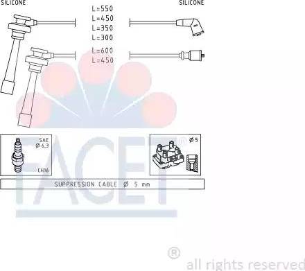 FACET 4.9344 - Ignition Cable Kit autospares.lv