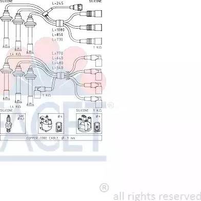 FACET 4.8666 - Ignition Cable Kit autospares.lv