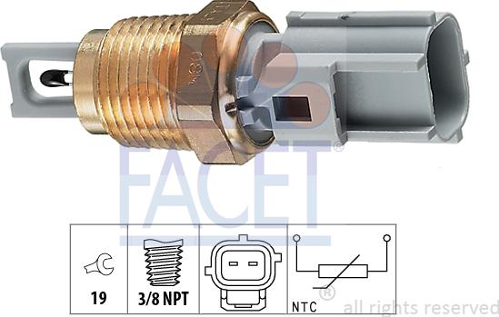 FACET 10.4004 - Sensor, intake air temperature autospares.lv