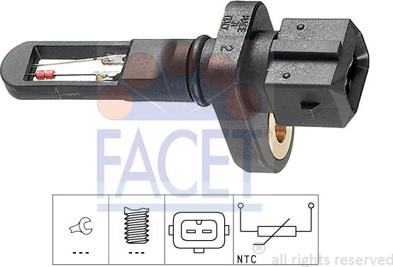 FACET 10.4001 - Sensor, intake air temperature autospares.lv