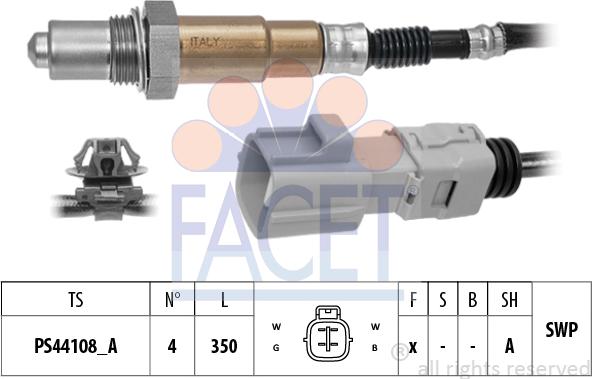 FACET 10.8556 - Lambda Sensor autospares.lv