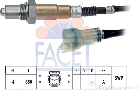 FACET 10.8563 - Lambda Sensor autospares.lv