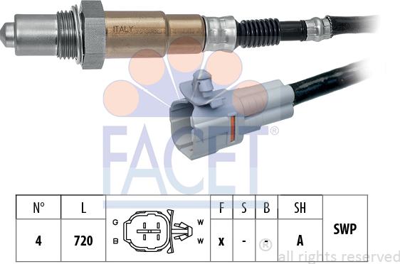 FACET 10.8526 - Lambda Sensor autospares.lv