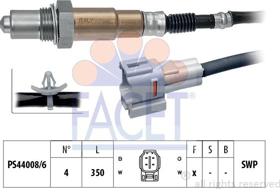 FACET 10.8091 - Lambda Sensor autospares.lv