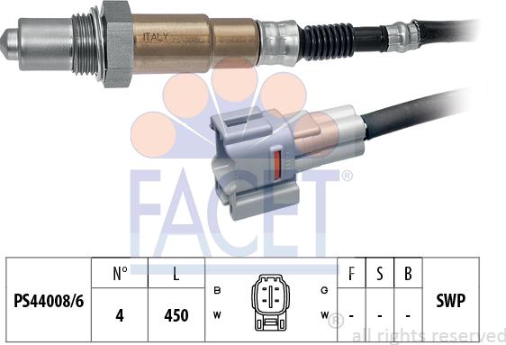 FACET 10.8092 - Lambda Sensor autospares.lv