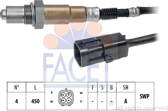 FACET 10.8357 - Lambda Sensor autospares.lv