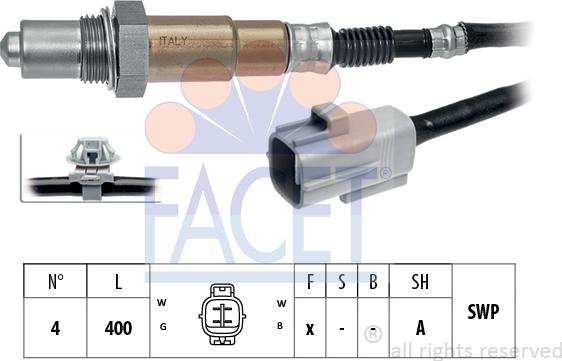 FACET 10.8368 - Lambda Sensor autospares.lv