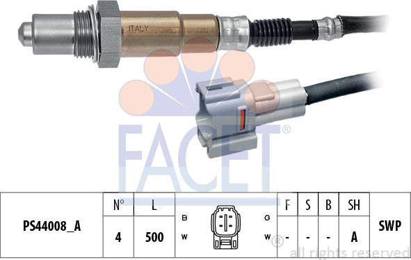 FACET 10.8316 - Lambda Sensor autospares.lv