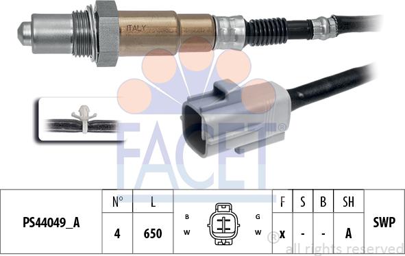 FACET 10.8373 - Lambda Sensor autospares.lv
