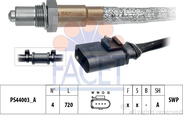 FACET 10.8244 - Lambda Sensor autospares.lv