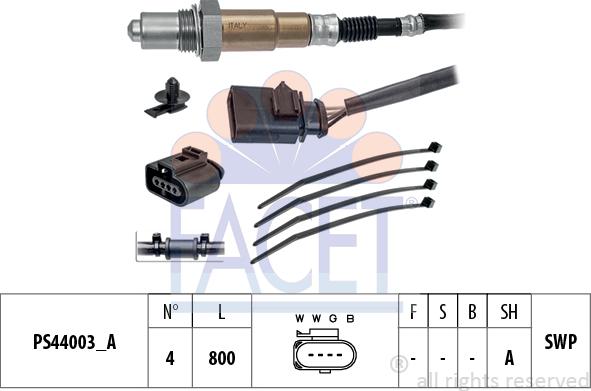 FACET 10.8243 - Lambda Sensor autospares.lv