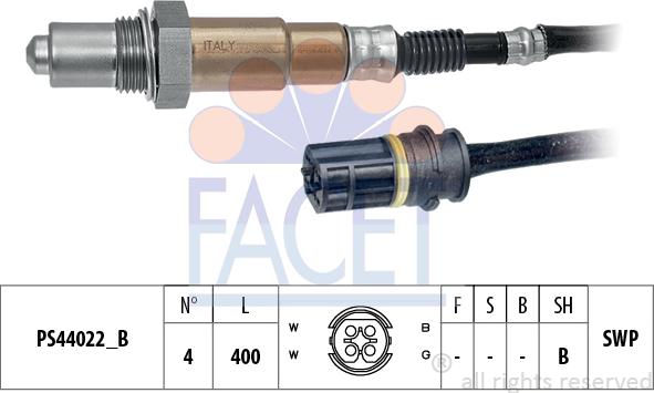 FACET 10.8284 - Lambda Sensor autospares.lv