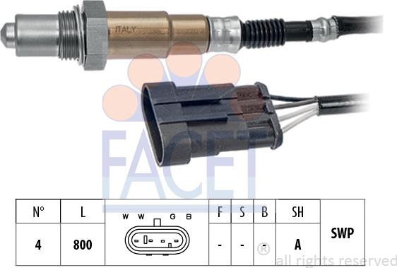 FACET 10.8239 - Lambda Sensor autospares.lv