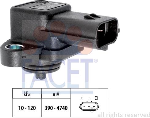 FACET 10.3042 - Air Pressure Sensor, height adaptation autospares.lv