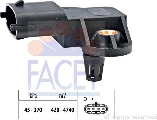 FACET 10.3167 - Air Pressure Sensor, height adaptation autospares.lv