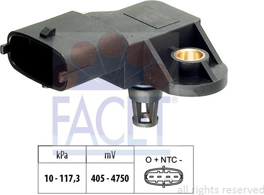 FACET 10.3171 - Air Pressure Sensor, height adaptation autospares.lv