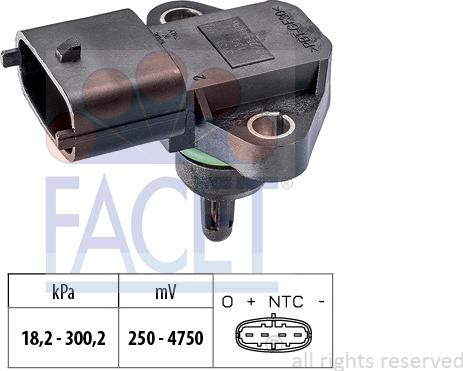 FACET 10.3344 - Air Pressure Sensor, height adaptation autospares.lv