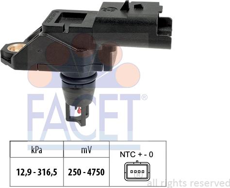 FACET 10.3261 - Air Pressure Sensor, height adaptation autospares.lv