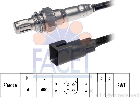 FACET 10.7444 - Lambda Sensor autospares.lv