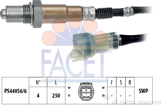 FACET 10.7482 - Lambda Sensor autospares.lv