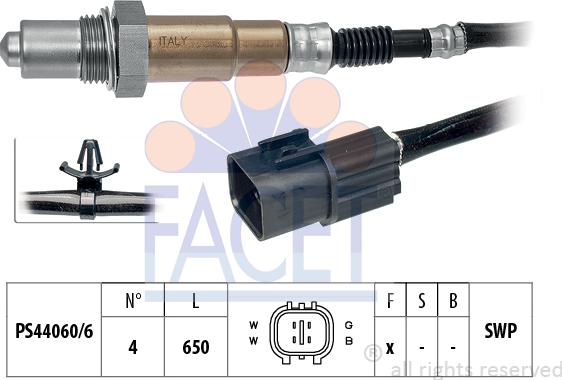 FACET 10.7542 - Lambda Sensor autospares.lv