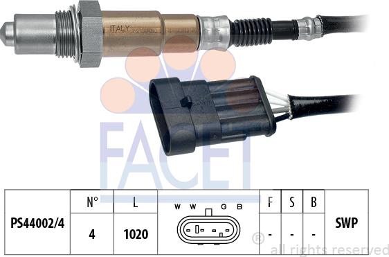 FACET 10.7096 - Lambda Sensor autospares.lv