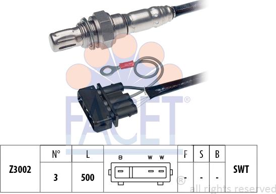 FACET 10.7043 - Lambda Sensor autospares.lv