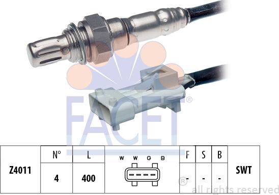 FACET 10.7069 - Lambda Sensor autospares.lv
