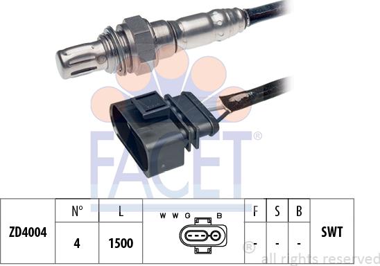 FACET 10.7087 - Lambda Sensor autospares.lv