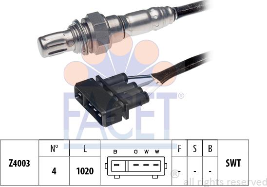 FACET 10.7034 - Lambda Sensor autospares.lv