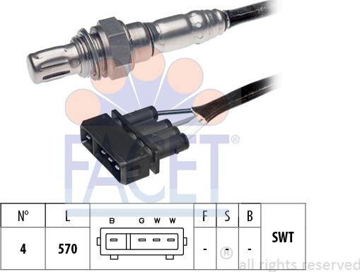 FACET 10.7191 - Lambda Sensor autospares.lv