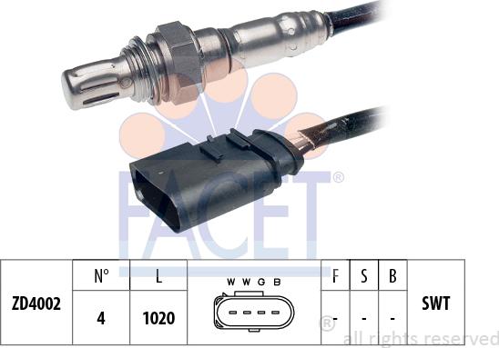 FACET 10.7361 - Lambda Sensor autospares.lv