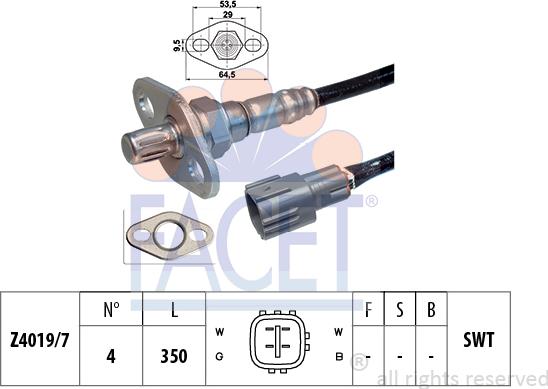 FACET 10.7370 - Lambda Sensor autospares.lv