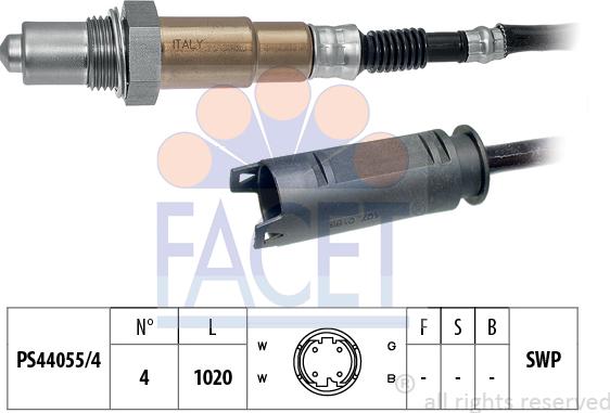 FACET 10.7255 - Lambda Sensor autospares.lv