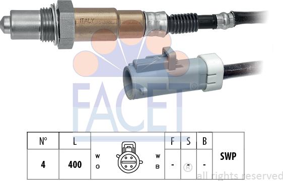 FACET 10.7257 - Lambda Sensor autospares.lv