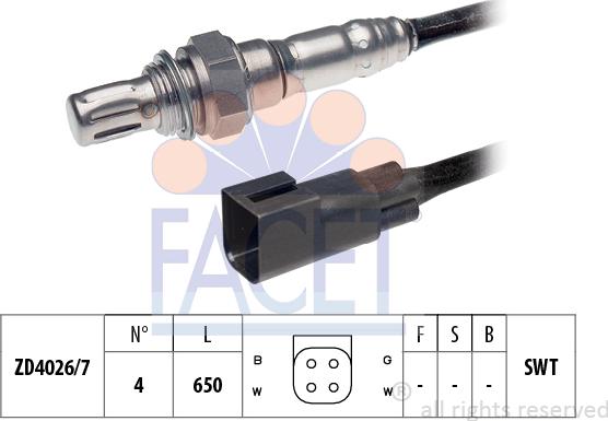 FACET 10.7797 - Lambda Sensor autospares.lv