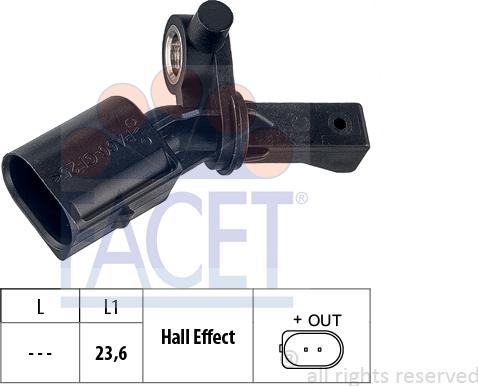 FACET 21.0012 - Sensor, wheel speed autospares.lv