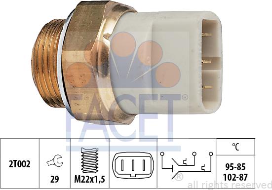 FACET 7.5605 - Temperature Switch, radiator / air conditioner fan autospares.lv