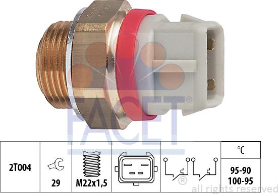 FACET 7.5682 - Temperature Switch, radiator / air conditioner fan autospares.lv