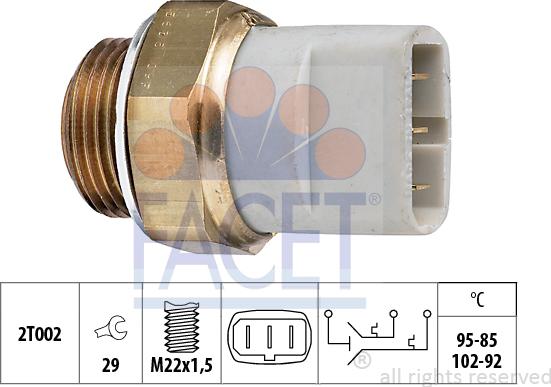 FACET 7.5635 - Temperature Switch, radiator / air conditioner fan autospares.lv