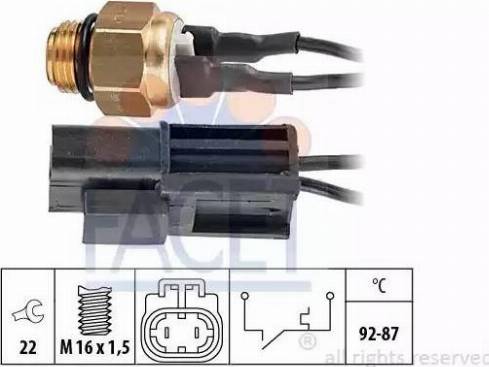 FACET 7.5054 - Temperature Switch, radiator / air conditioner fan autospares.lv