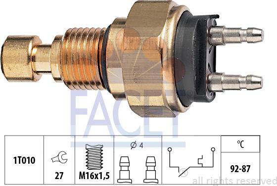 FACET 7.5036 - Temperature Switch, radiator / air conditioner fan autospares.lv