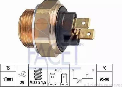 FACET 7.5024 - Temperature Switch, radiator / air conditioner fan autospares.lv