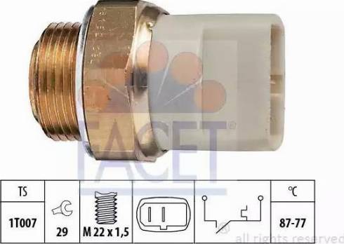 FACET 7.5152 - Temperature Switch, radiator / air conditioner fan autospares.lv